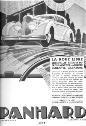 Roue libre Panhard 1934